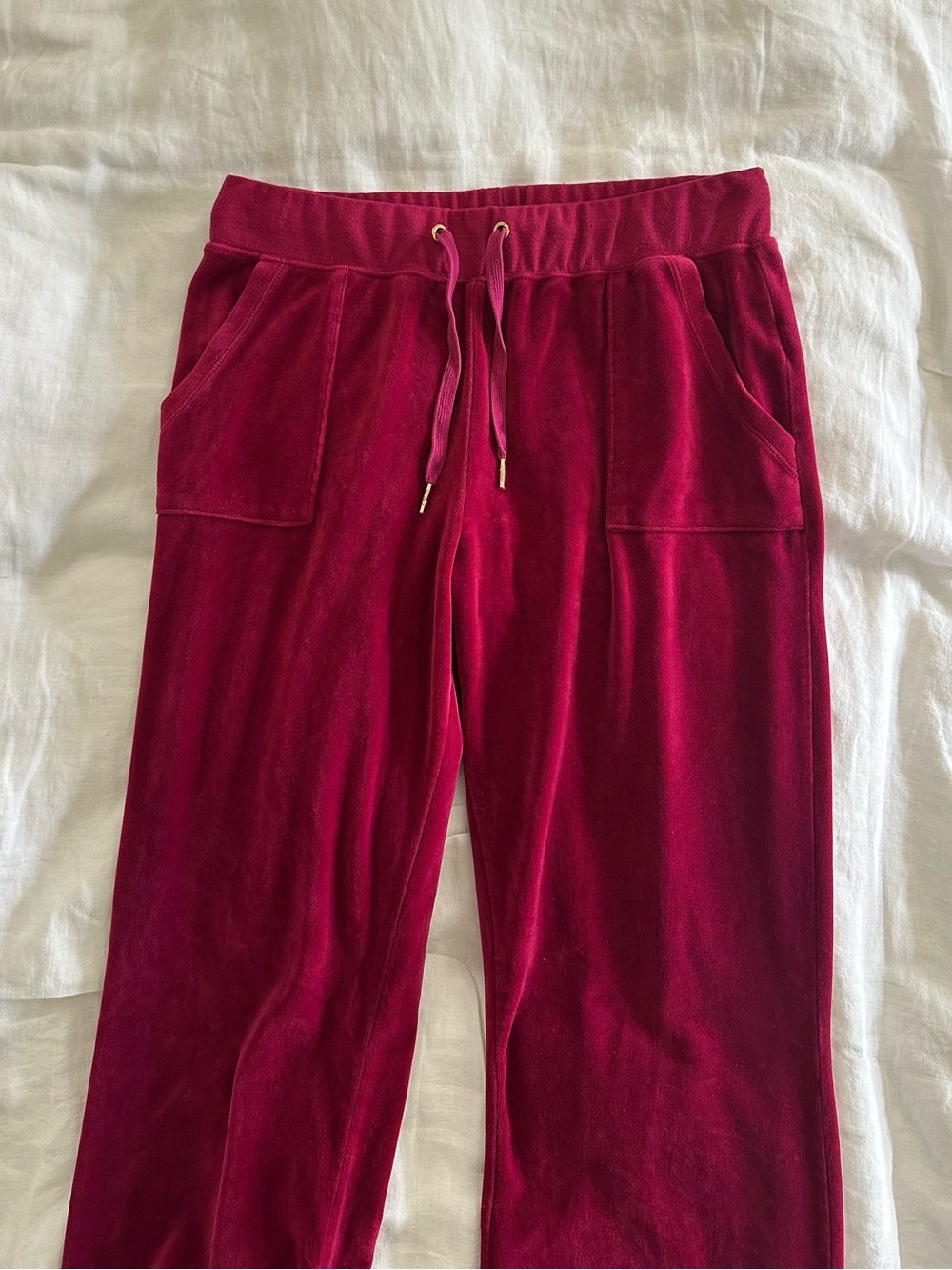 Juicy Couture Velour Track Pants - Raspberry